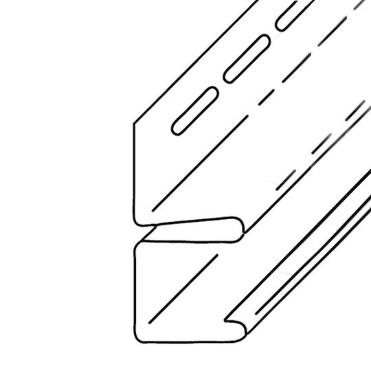 KP Building Products 1/2" x 12'6" F-Channel Almond