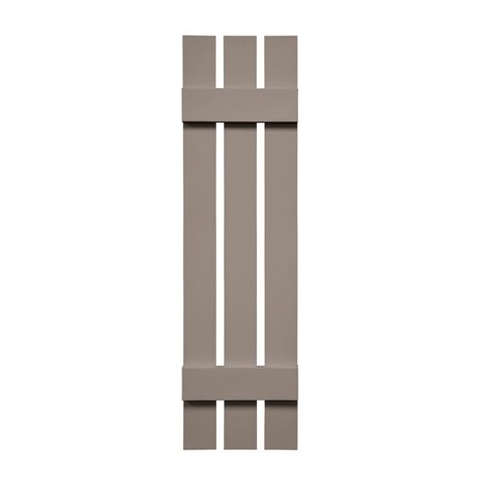 Mid-America Siding Components 12" x 63" Board-N-Batten Standard Three-Board Spaced Shutter Burgundy Red