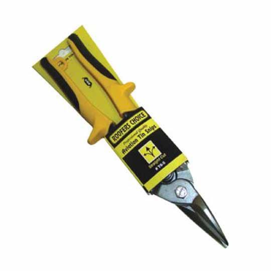 C&R Manufacturing Straight Cut Aviation Tin Snips Yellow