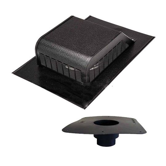 Lomanco EVA Exhaust Combo Vent Black