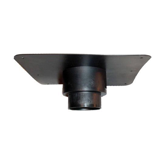 Lomanco 10" x 10" x 3.25" Exhaust Vent Adaptor Black