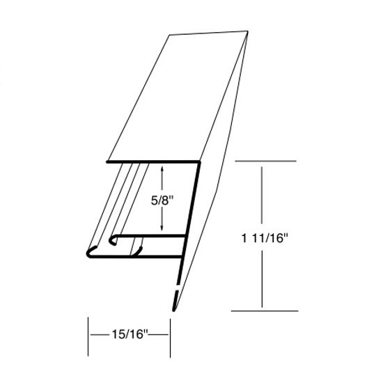 Mastic Cedar Discovery Snap-In Crown Mount with J-Channel White