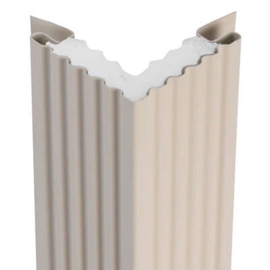 Mastic 5-1/2" x 20' Vinyl Fluted Outside Corner Post with Foam Insert White