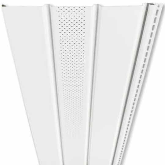 Mastic Universal Triple 4" Center Ventilated Vinyl Soffit Panel White