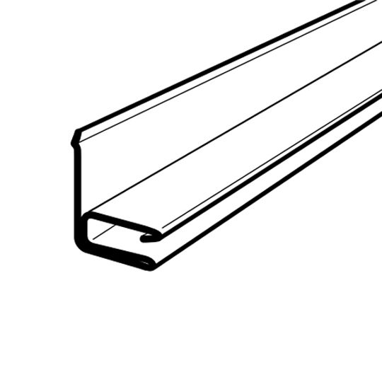 Alsco Metals 3/8" Aluminum F-Channel for T4/Q4 Soffit Black