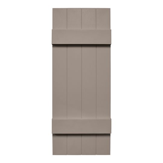 Mid-America Siding Components 14" x 80" Board-N-Batten Standard Four-Board Joined Shutter Paintable