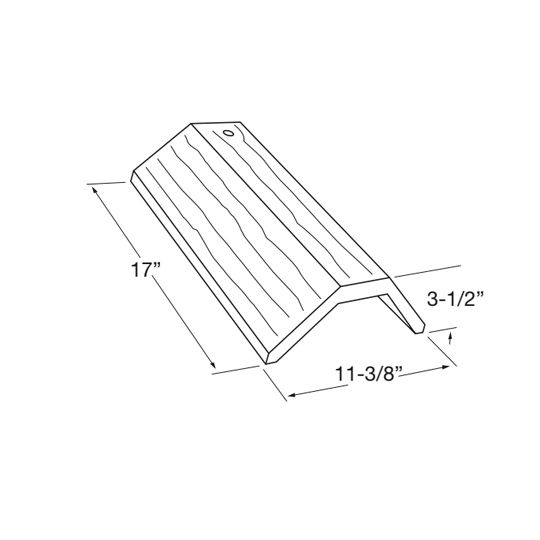 Eagle Roofing Products 11-3/8" x 17" Golden Eagle Ridge Tile Sunrise Blend