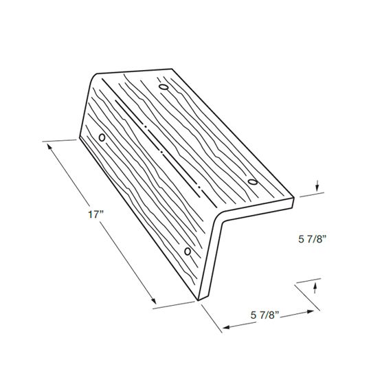 Eagle Roofing Products 5-7/8" x 17" Eaglelite Double Eagle Ponderosa Rake Tile Oakwood