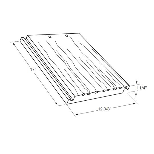 Eagle Roofing Products 12-3/8" x 17" Eaglelite Ponderosa Field Tile Cascade Blend