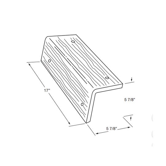 Eagle Roofing Products 5-7/8" x 17" Eaglelite Ponderosa Rake Tile Live Oak