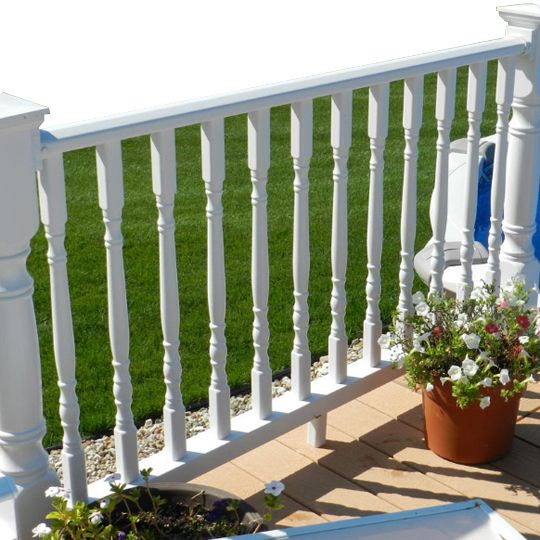 Color Guard Railing Systems 36" x 10' Architectural Vinyl Straight Rail Tan