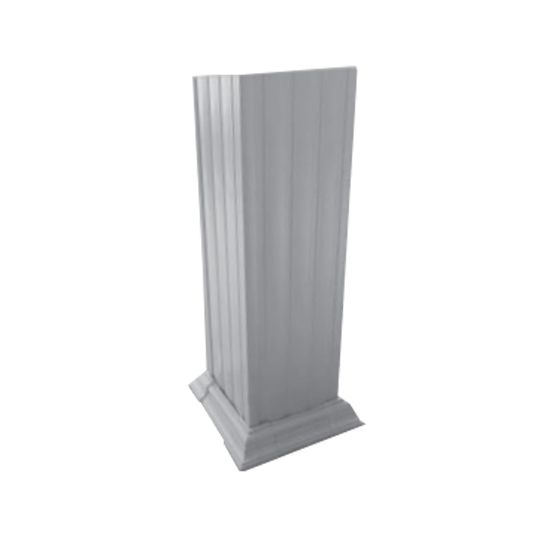 Color Guard Railing Systems 4" x 4" x 10' Vinyl Fluted Post Wrap White