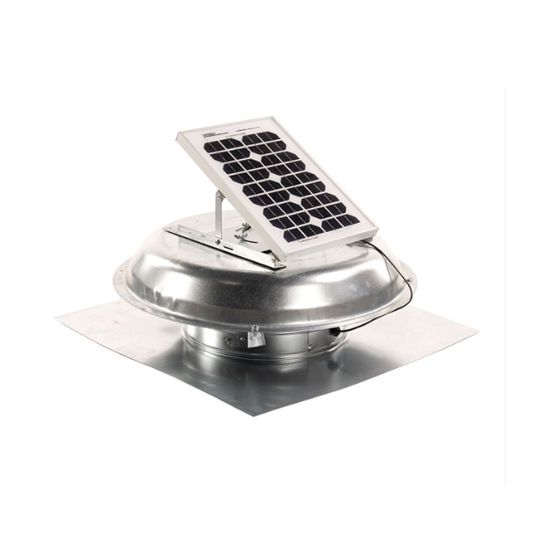 GAF MasterFlow&reg; Green Machine&trade; High-Power Solar Roof Vent - 500 CFM Mill Finish