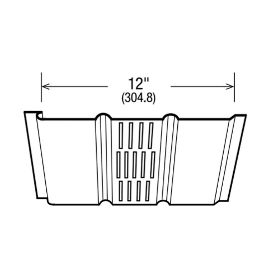 Gentek 12" Hi-Tensile&trade; T-4 Center Vented Aluminum Soffit Bronze