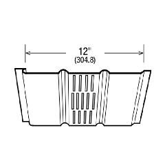 Gentek 12" Hi-Tensile&trade; T-4 Center Vented Aluminum Soffit