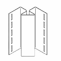 KP Building Products 1/2" x 10' Inside Corner Post - Cedar Grain