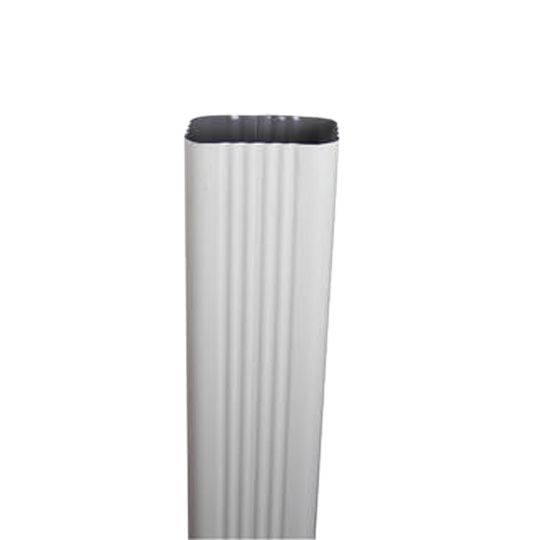 Spectra Metal Sales 4" x 5" x 10' Downspout 30 Degree White