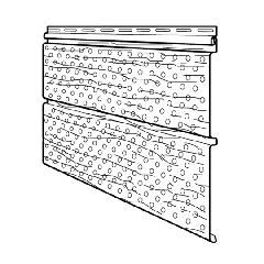 KP Building Products 10" Vent Perforated Woodgrain Double 5" Vinyl Soffit