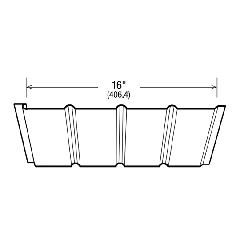 Gentek 16" Hi-Tensile&trade; Quad-4 Solid Aluminum Soffit