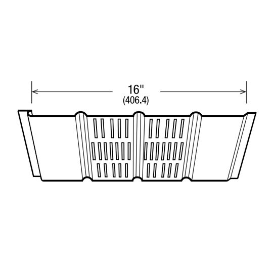 Gentek 16" Hi-Tensile&trade; Quad-4 Center Vented Aluminum Soffit Almond