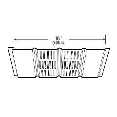 Gentek 16" Hi-Tensile&trade; Quad-4 Center Vented Aluminum Soffit