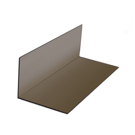 Quality Edge 2-1/2" x 2-1/2" x 7" Pre-Bent Aluminum Step Flashing - Sold Individually Black