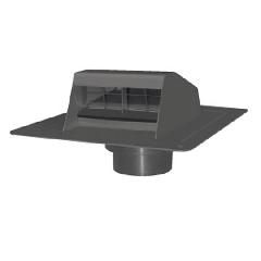 Duraflo Roof Dryer Vent with Flapper & Attached Collar