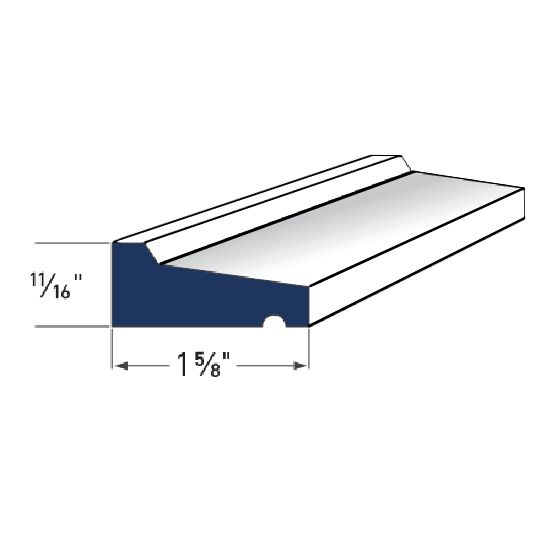 Azek 11/16" x 1-5/8" x 16' Drip Cap