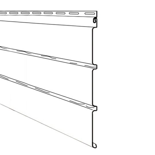 KP Building Products 12" Enviro Solid Brushed Triple 4" Mix Back Soffit White