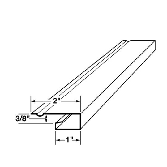 Mastic 3/8" Aluminum J-Channel with 1" Face Royal Brown