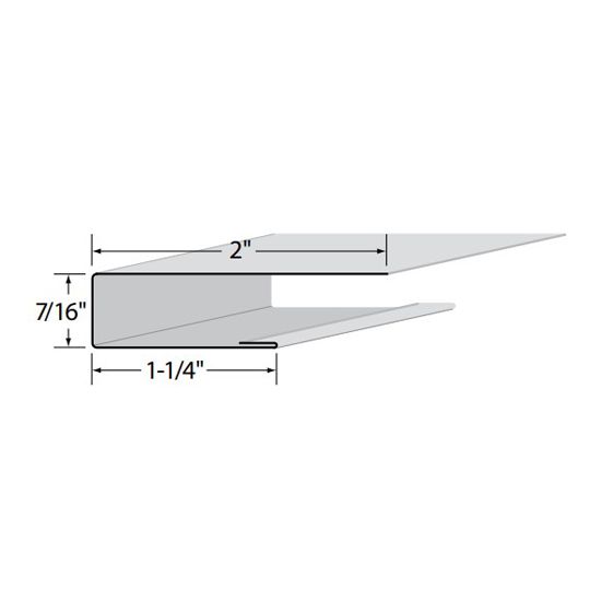 Edco Products 7/16" Aluminum J-Channel - PVC Finish T-Tone