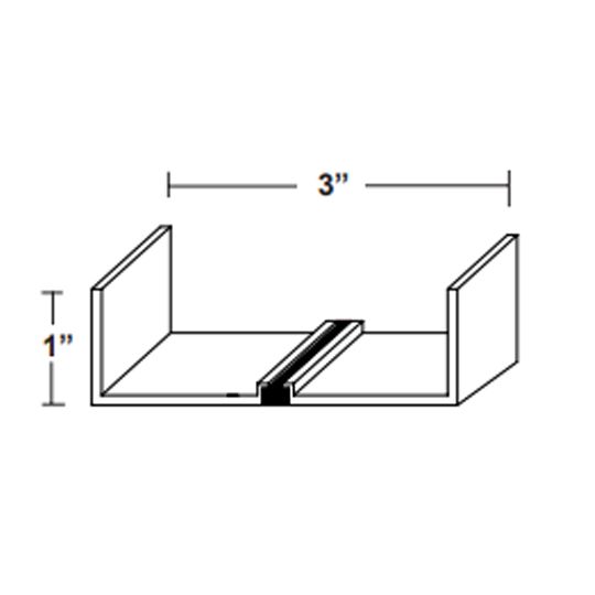 Elite Aluminum 3" x 25' Thermally Broken H-Beam Almond