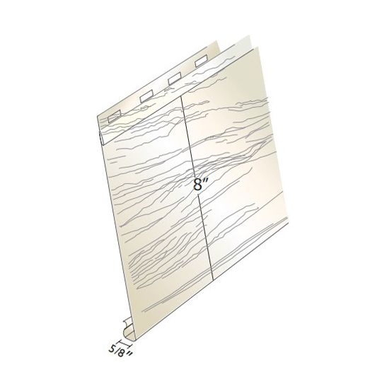 Quality Aluminum Products 8" Horizontal Deluxe Woodgrain Panel Roughwood