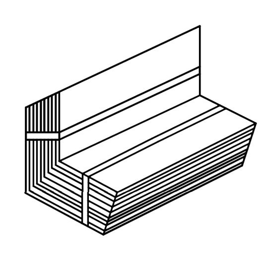 Klauer Manufacturing Company 8" x 8" Steel Pre-Bent Step Flashing Shingles with 4" x 4" x 8" Crimp Galvanized