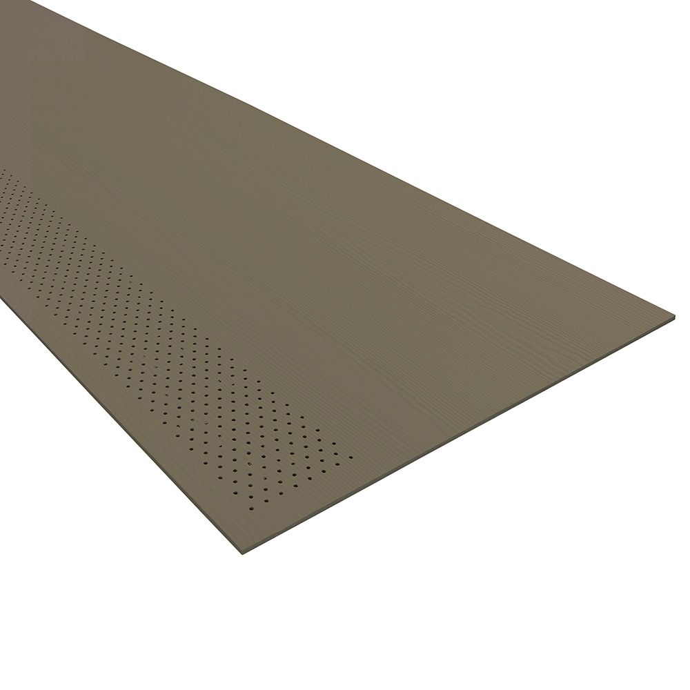 James Hardie 1/4" 12" x 12' Hardie Soffit Vented-Cedarmill Panel for HardieZone 5 Iron Grey