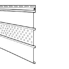 KP Building Products 12" Center Vent Woodgrain Triple 4" Vinyl Soffit