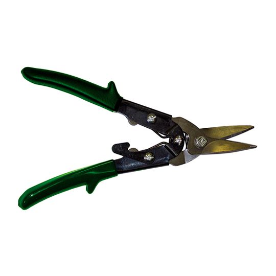 Everhard 10-1/2" Klenk Aviation Snip 1-1/2" Right/Straight Cut with Built-In Wire Cutter Green