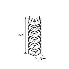 Nailite (Exteria) 18" Hand-Laid Brick 90&deg; Outside Corner Post