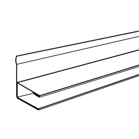 Alsco Metals 1/2" Aluminum F-Channel for Double 6" Soffit White