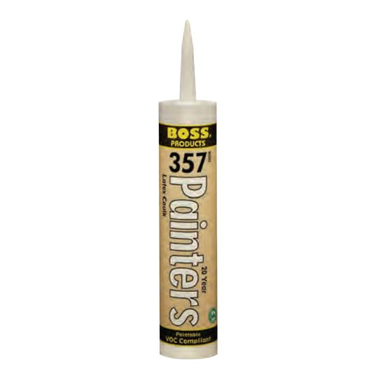 ADO Products Boss 357 20-Year Acrylic Painter's Caulk - 10.1 Oz. Tube White