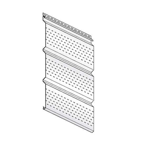 KP Building Products 12" Enviro Lanced Brushed Triple 4" Vinyl Soffit Cameo