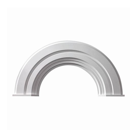 Fypon Molded Millwork 10" x 64" Half Round Decorative Arch with End Cap