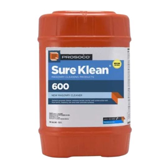 PROSOCO Sure Klean&reg; 600 Cleaner - 5 Gallon Pail Clear/Slight Amber