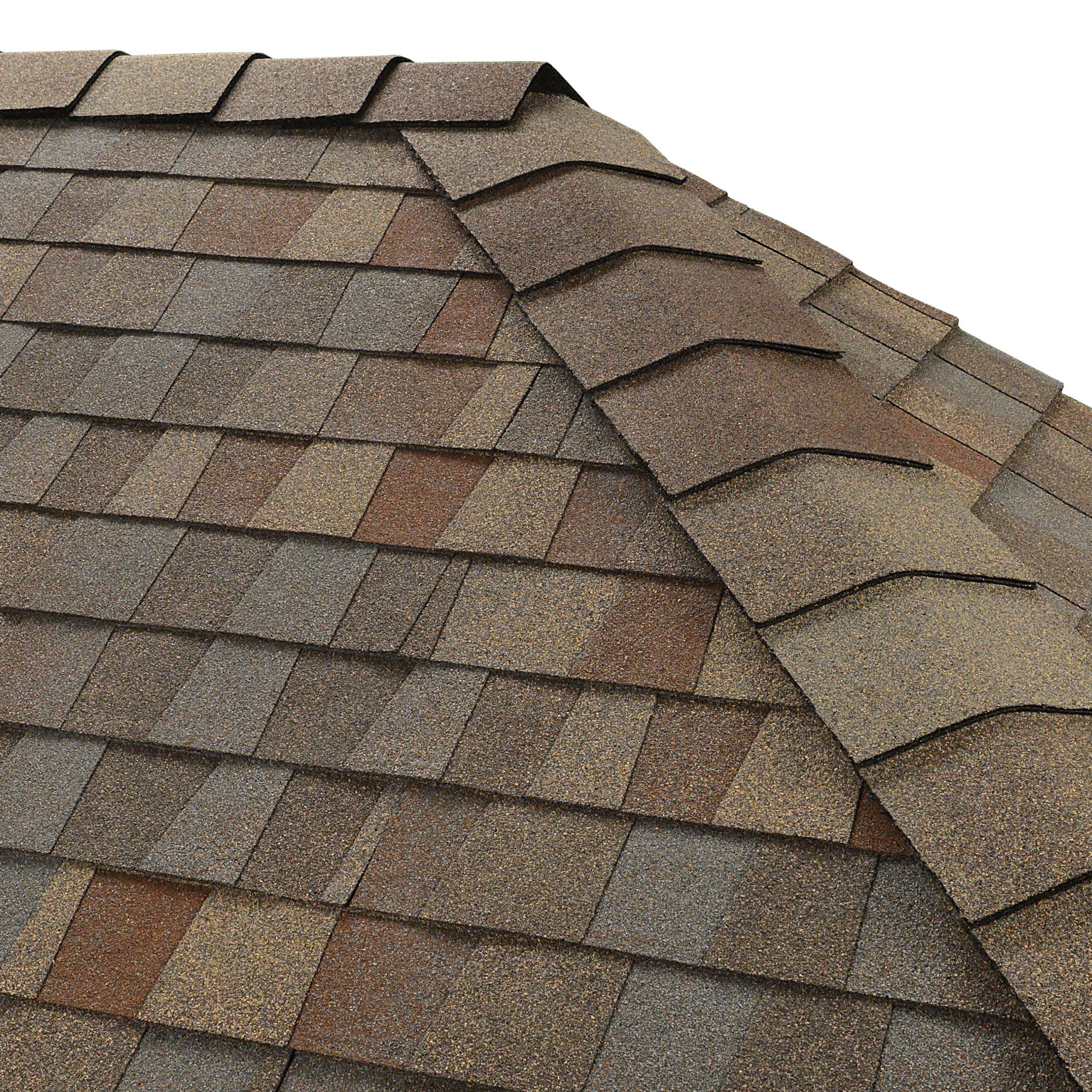 GAF 12" Timbertex&reg; Premium Ridge Cap Shingles Stonewood