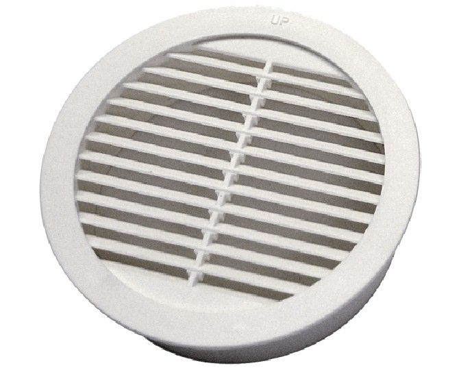 GAF 2" MasterFlow&reg; Plastic Mini Circular Louver Vent White