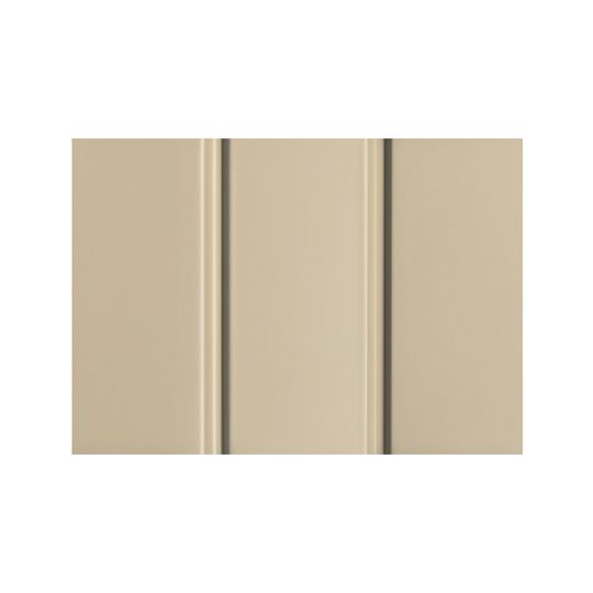 Quality Edge .016" x 12" x 12' TruLine&reg; TS-Series Solid Aluminum Soffit Champagne