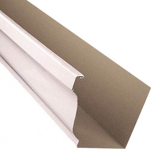 Berger Building Products .032" x 8" x 10' K-Style Painted Aluminum Gutter Straight Back Royal Brown