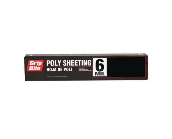 Generic 6 mil x 16' x 100' Poly/Visqueen Sheeting Black