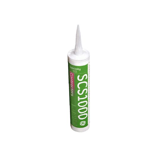 General Electric Contractors Silicone Sealant - 10.1 Oz. Cartridge with Fixed Nozzle Aluminum (Metallic)