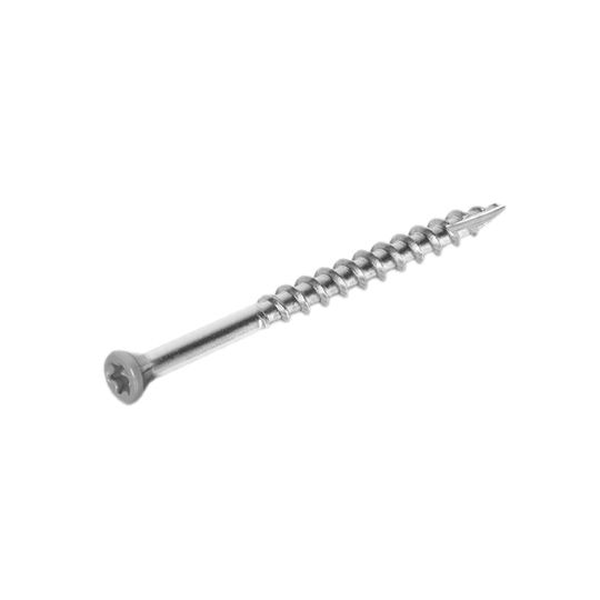 Starborn Industries #8 x 2-1/2" Headcote&reg; 305 Stainless Trim Head Deck Screws - Box of 100 Brown